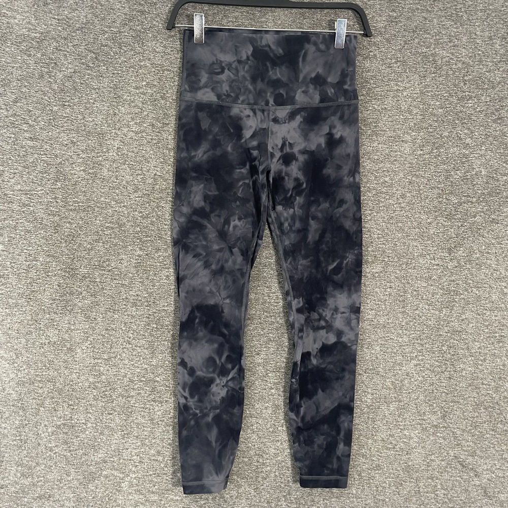 Lululemon Leggings Womens 6 Gray Tie Dye Align High Rise 25" Ankle Yoga Pants